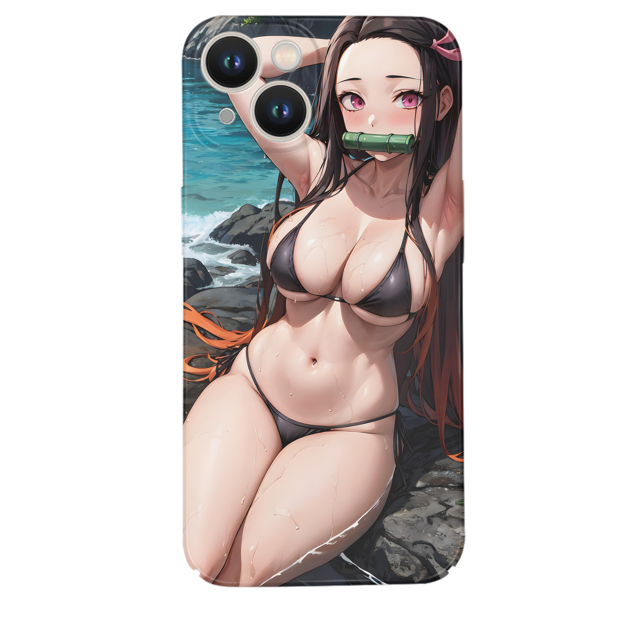 （画像用） 鬼滅の刃（きめつのやいば）竈門 禰󠄀豆子／かまど ねずこ Kamado Nezuko 【iPhone 14シリーズ対応】ハードケース